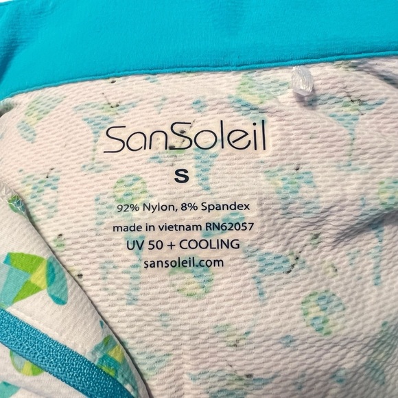 SanSoleil Kapalua Long Sleeve 1/4 Zip up 50+ Martini Small - Picture 6 of 7